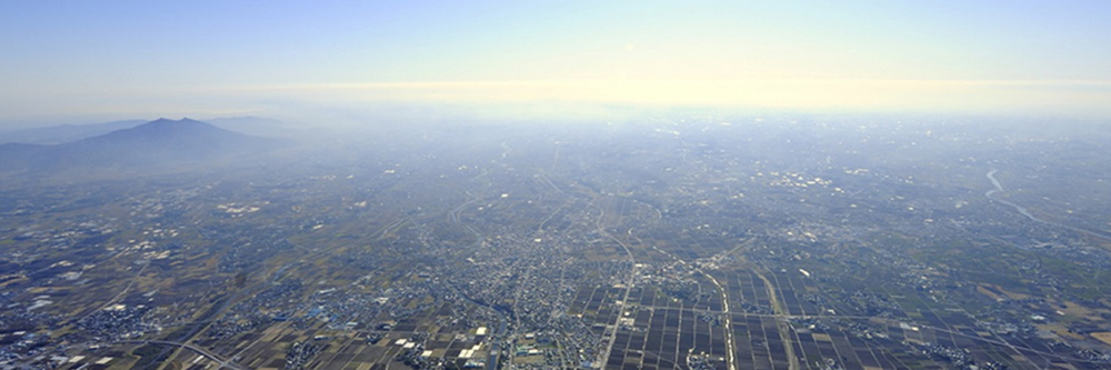 筑西市上空写真