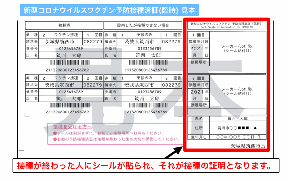 接種済証　hp用
