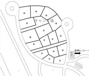 キャンプサイト案内図