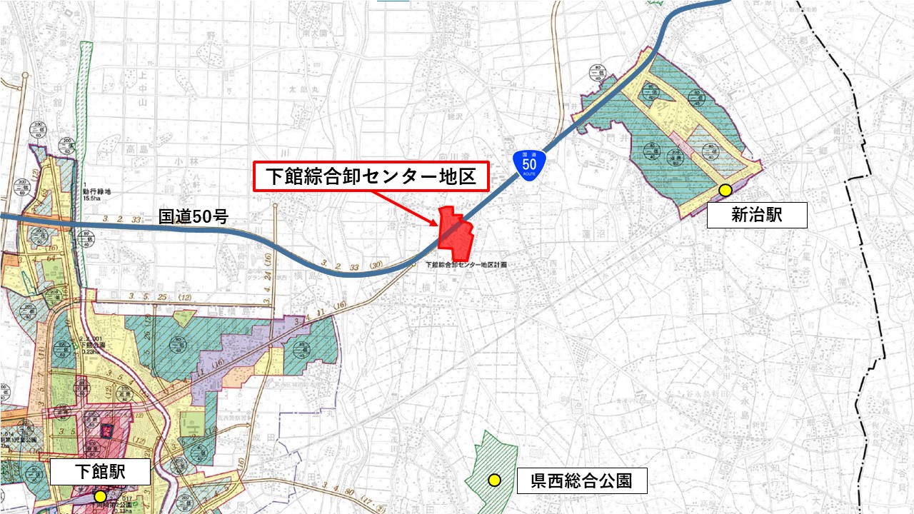 下館綜合卸センター地区計画　位置図