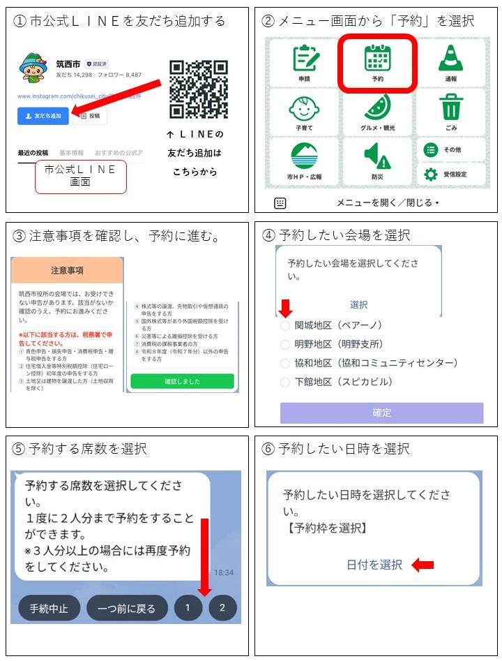 ➀LINE予約の仕方（チラシ）