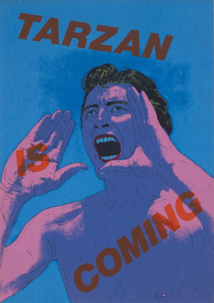 横尾忠則「ターザンがやってくる（青）」（1974年）